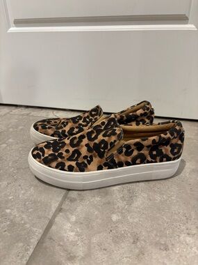 Steve Madden Leopard Print Slip-On Platform Sneakers